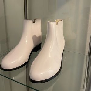 American Apparel White Rubber Boots